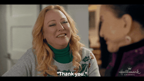 Holidazed Thank You GIF by Hallmark Channel