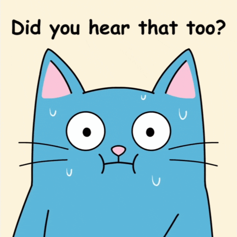 Sweating Blue Cat GIF