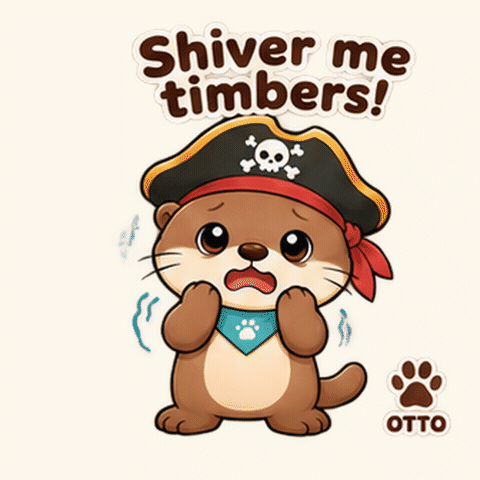 Scared Oh No GIF by Otto the Otter by GleeSpace
