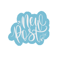 New Post Lettering Sticker