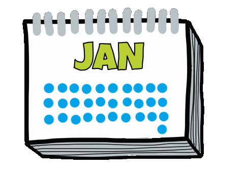 Calendar January Sticker by sternundberg
