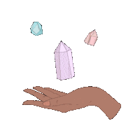 Bloodmoonpower crystal period amethyst cristal Sticker