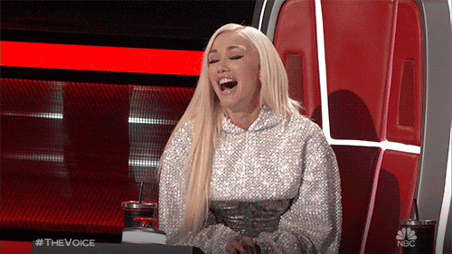 nbcthevoice giphyupload no laughing shy GIF