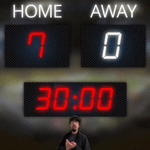 Home: 7, Away: 0