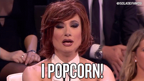 pop corn GIF by Isola dei Famosi