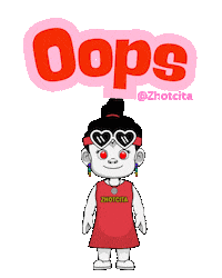 Whoops Sticker by Zhotcita