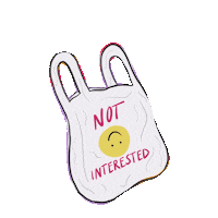 Golddustmoth thankyou nope ew plasticbag takeout groceries bag Sticker