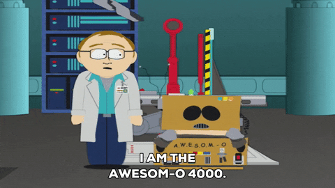 robot explaining GIF by South Park 