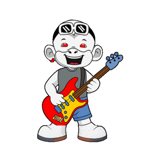 Laugh Rock Sticker by Zhot