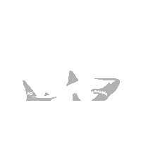 hamiltondevices shark hamilton battery gray Sticker