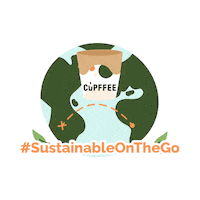 Cupffee coffee vegan sustainability barista Sticker