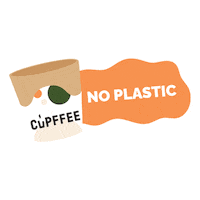Cupffee coffee vegan sustainability barista Sticker