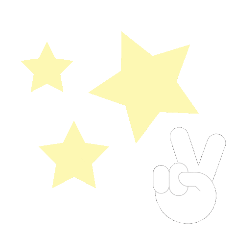 Yellow Star Christmas Sticker by peaceoutskincare