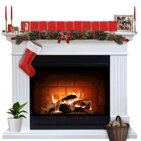 christmas fireplace Sticker by Dua Lipa