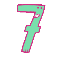 Number 7 Sticker