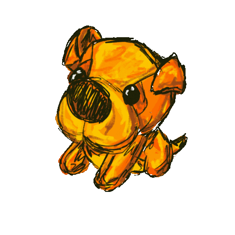 haanaid dog power phone hand Sticker