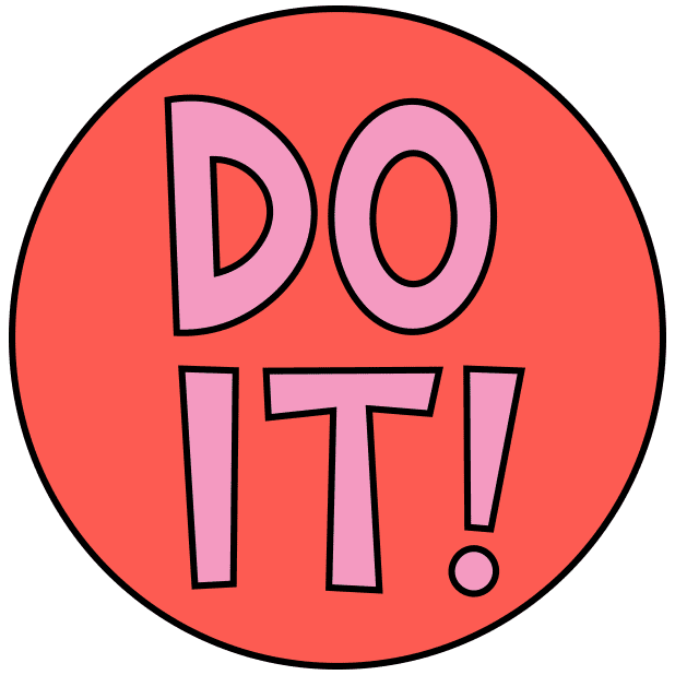 Happy Do It Sticker by Martina Martian