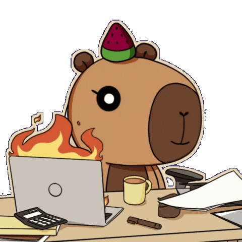 Working On Fire Sticker by CAPY-ERA