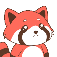 Tired Red Panda Sticker