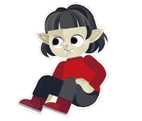 laurasuarez_art vampire flyingeyebooks laurasuarez monstersupportgroup Sticker
