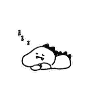 Sleepy Dinosaur Sticker
