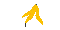 Banana Trash Sticker by hallsverigerent