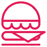 moo_oman happy food pink drinks Sticker