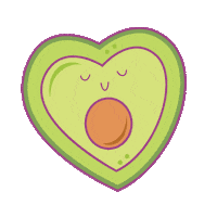 Yuyenia heart avocado avocadolover Sticker