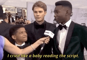 niles fitch i cried like a baby reading the script GIF by SAG Awards