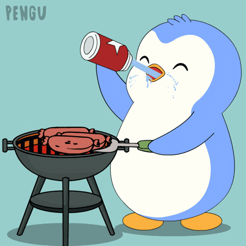 4Th Of July Eating GIF by Pudgy Penguins