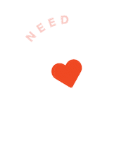 heart need Sticker by Unique Vintage