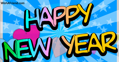 New Year Greetings GIF by wishafriend