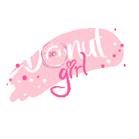 Pink Donut Donutgirl Sticker by La Donuteria Official