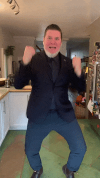 JennIfer_Alexbeauregarddotcom sold happy dance winning alex beauregard GIF