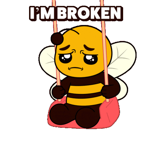 Sad Miss You Sticker by Plan Bee Studios