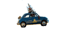 Fiat 500 Christmas Sticker by adriatico