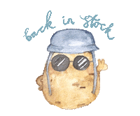 Potato Back In Stock Sticker