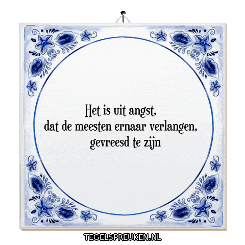 Angst Spanning Sticker by Tegelspreuken.nl