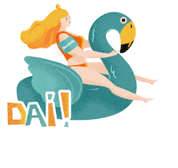 Girl Sea Sticker by Berchida