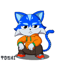 Angry Standing Up Sticker by Toshithecat