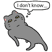 Confused Cat Sticker by Olso