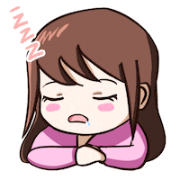 Smazycomics tired sleepy zzz momo Sticker