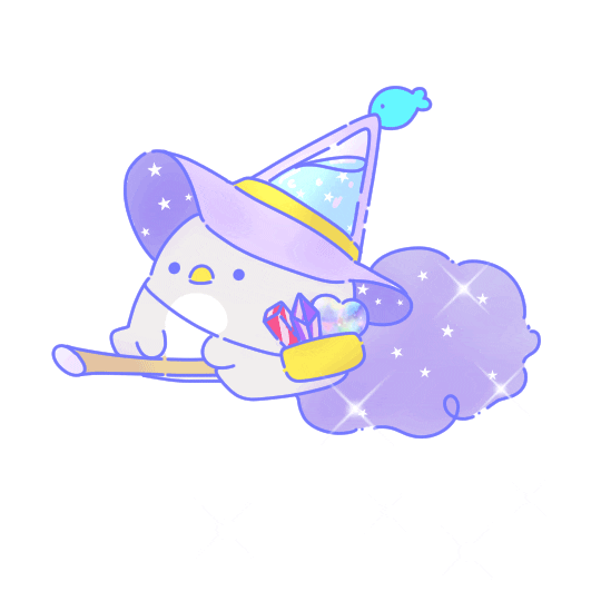 Ggoonggga giphyupload halloween penguin witch Sticker