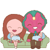 Happy Wanda Maximoff Sticker by Marvel Studios