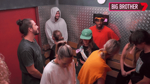 Scared Lift GIF by Big Brother Australia