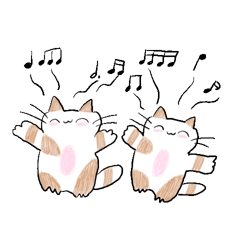 Happy ねこ Sticker