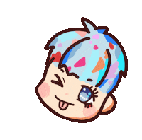 5ummahuihk fun girl wink pretty Sticker
