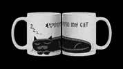 significar gatos caneca gato preto pet lovers GIF