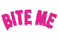 Bite Me Go Away Sticker by Sarah Types
