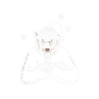GrizLiu xmas bear santa polarbear Sticker